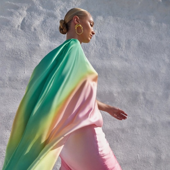 Baobab Collection Gradient Dress - Green, Yellow, Pink - Picture 2 of 4